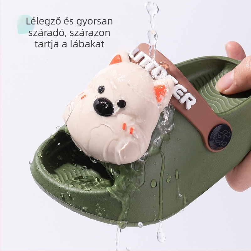 Little Deer Milly gyerekeknek készült szandál 1–6 éveseknek, aranyos cartoon mintával perforált, légáteresztő bel- és kültéri lábbeli