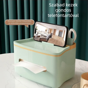 Nappalira szánt könnyű luxus zsebkendő doboz, asztali tároló a távirányítók és zsebkendők számára, kávéasztalhoz