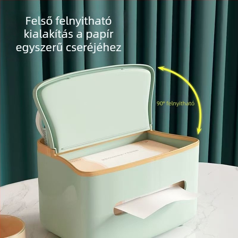 Nappalira szánt könnyű luxus zsebkendő doboz, asztali tároló a távirányítók és zsebkendők számára, kávéasztalhoz