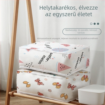 Félig átlátszó PEVA ruhatároló táska, por- és nedvességálló, ruhák és paplanok tárolására, otthoni rendszerezéshez