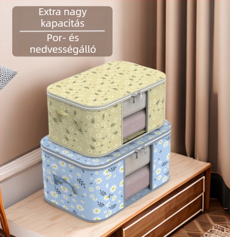 Többfunkciós ágynemű- és ruhatároló táska, porvédő és rendező tároló doboz