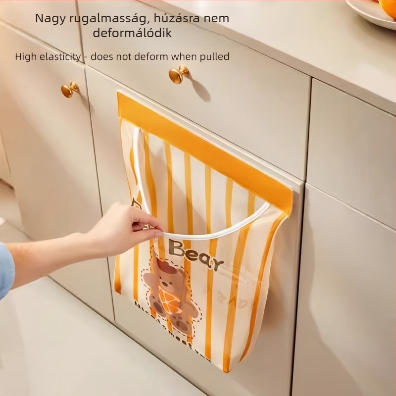 Falihoz rögzíthető hálós tárolótáska, nagy kapacitású konyhai rendszerező, lélegző háló