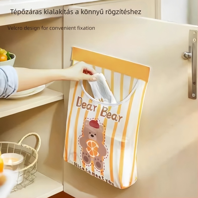 Falihoz rögzíthető hálós tárolótáska, nagy kapacitású konyhai rendszerező, lélegző háló