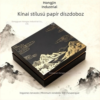 Testreszabott papírdobozos ajándékcsomagolás nemzeti trend szerint, kiváló kulturális és kreatív csomagolás, egyedi fedeles ajándékdoboz