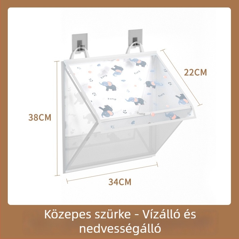 Átlátszó, vízálló fürdőszobai függő tároló táska fehérneműk és ruhák számára