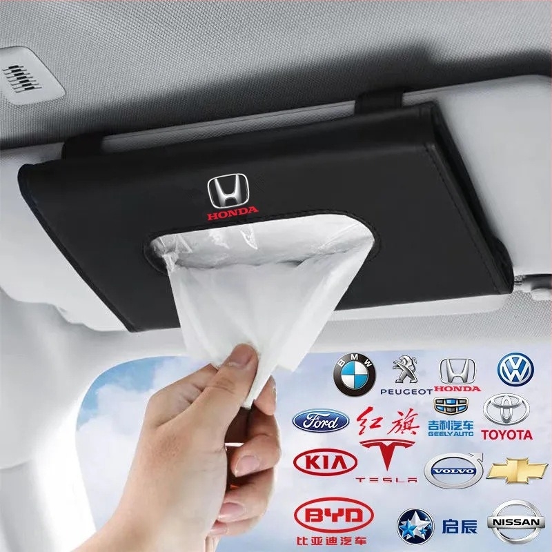 Bőr autópapírzsepi tartó Honda Accord, Civic, HR-V, CR-V, Fit és XRV modellekhez