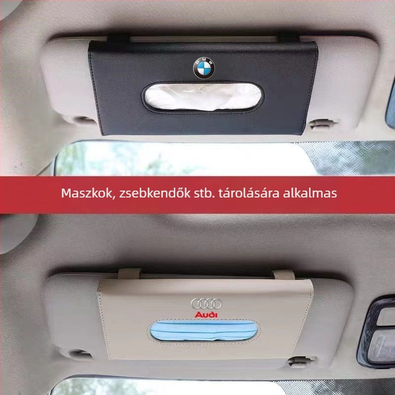 Bőr autópapírzsepi tartó Honda Accord, Civic, HR-V, CR-V, Fit és XRV modellekhez