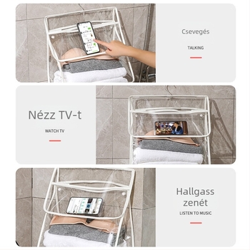 Fürdőszobai akasztós vízálló tárolótáska – nagy kapacitású rendező fehérneműk és kisebb kellékek számára