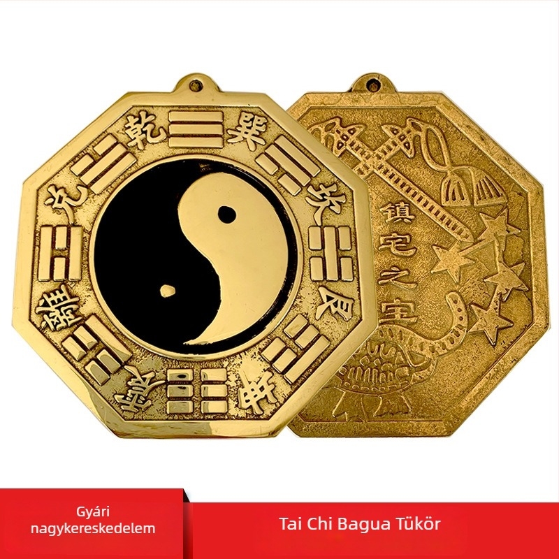 Sárgaréz Bagua tükör – Tai Chi Bagua, otthoni dekoráció