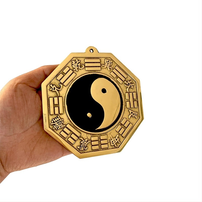 Sárgaréz Bagua tükör – Tai Chi Bagua, otthoni dekoráció