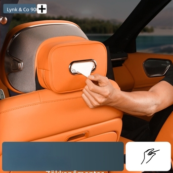 Lynk & Co 900 zsebkendő-doboz fedél Zipzárral — dekoratív autó belső kiegészítő