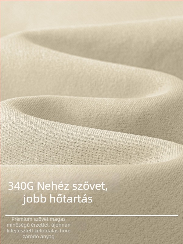 340 g szarvasbőr-szövésű férfi körkerek nyakú, hosszú ujjú pulóver kontrasztos vonalakkal, meleg és hétköznapi