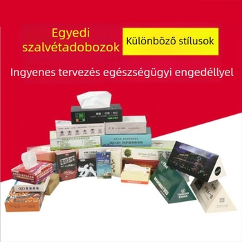 Kihúzható papírzsebkendő-doboz, többfunkciós tartó autóba és otthonra, modern design minimalist, szín testreszabható