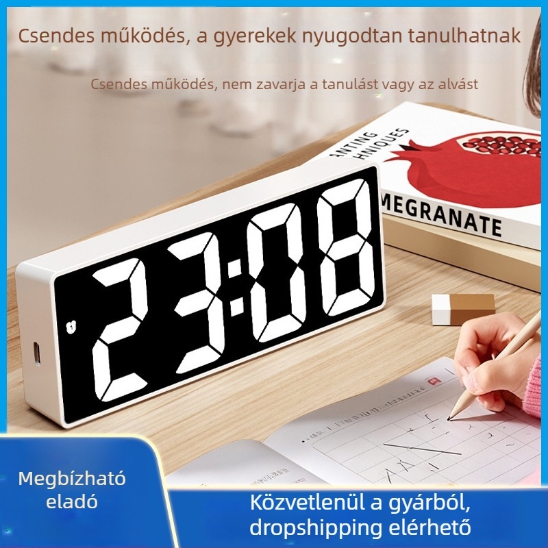 Okos ébresztőóra 2026 - új modell általános- és középiskolások számára, elektronikus óra fiúk és lányok számára, erős ébresztés