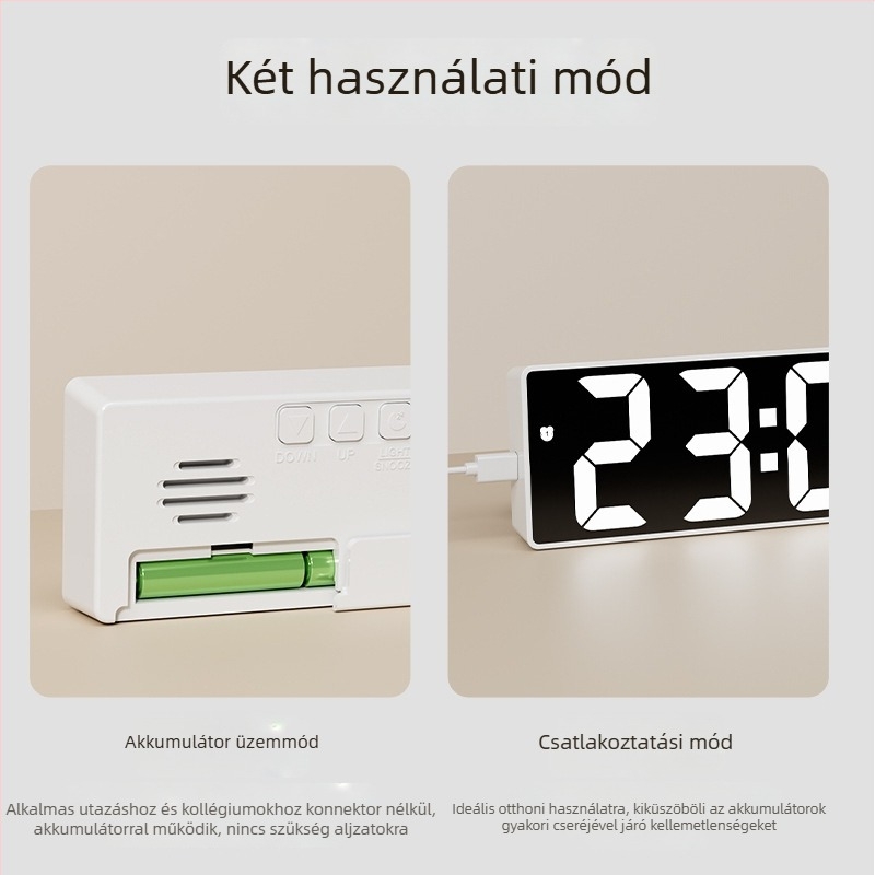 Okos ébresztőóra 2026 - új modell általános- és középiskolások számára, elektronikus óra fiúk és lányok számára, erős ébresztés