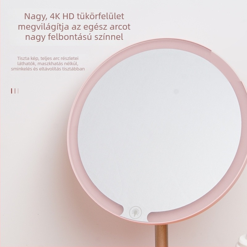 Asztali LED sminktükör érintéses vezérléssel és beépített fénnyel a sminkasztalhoz