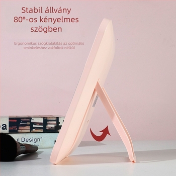 LED smink tükör asztali, összecsukható világítással, kollégiumi szobába