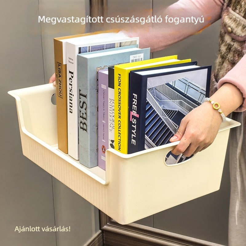 Személyre szabható asztali tároló doboz fotókkal és szöveggel, színvariációkkal, kerekes irodai rendező