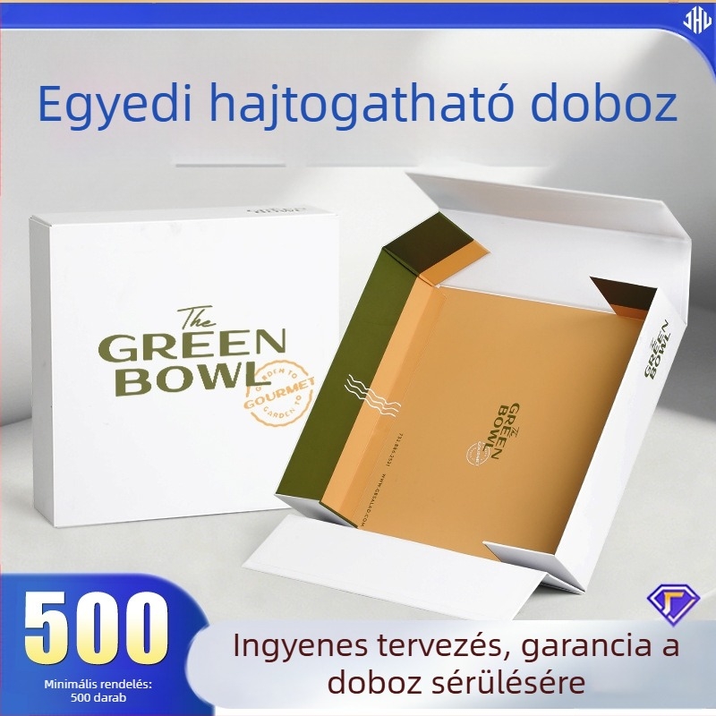 Egyrészes összecsukható doboz mágneses záródással és fogantyúval, flip-fedél kozmetikai csomagoláshoz, merev karton ajándékdoboz