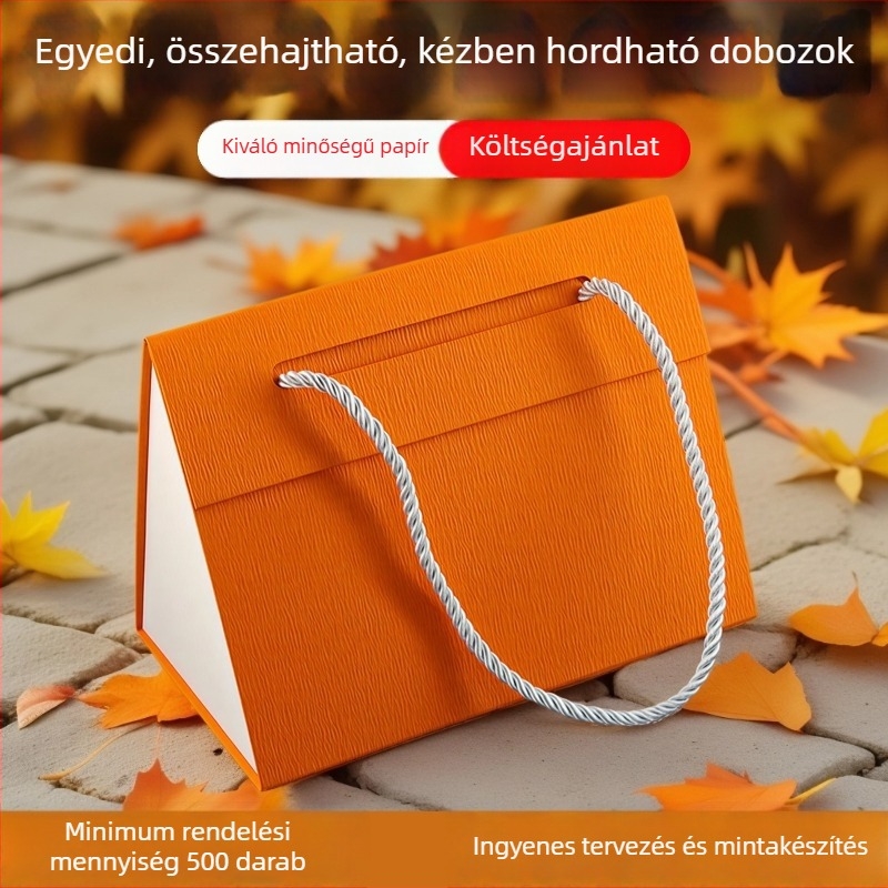Egységes összecsukható ajándékdoboz, testreszabott integrált csomagolás ajándékokhoz, hordozható szuvenír-stílussal