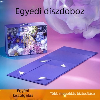 Nagy mágneses ajándékdoboz ruházathoz, helytakarékos egy darabból álló csomagolás