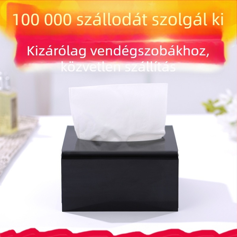Akril négyszögletes szalvétadoboz szállodák és éttermek részére, vastított műanyag, modern dizájn