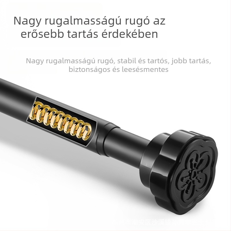 Fúrás nélküli teleszkópos ruhaszárító rúd erkélyre, rozsdamentes acélból