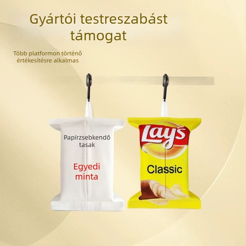Flanel anyagú zsebkendő doboz – Nordic stílusú tároló, porálló, egyedi kivitelezés