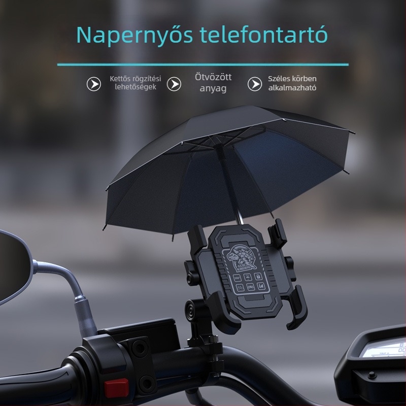 Elektromos járművekhez készült telefon- és navigációs tartó, alumíniumötvözet, esernyő tartó motorkerékpárhoz és kerékpárhoz