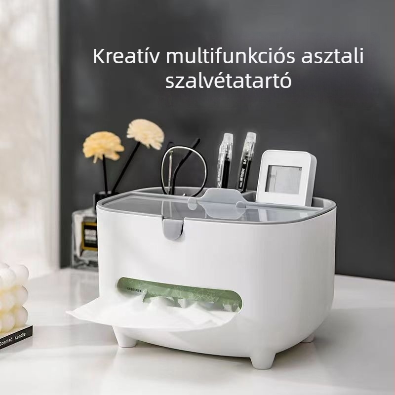 Többfunkciós zsebkendő-tartó tároló a nappaliba, a konyhába és az íróasztalhoz