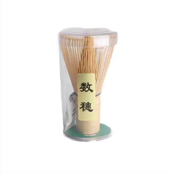 Japán bambusz teakeverő készlet állvánnyal, matcha ecsettel és teáskanállal – teaceremónia kiegészítői
