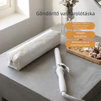Hőálló utazótároló táska hajvas és hajkiegyenesítő eszközök tárolására