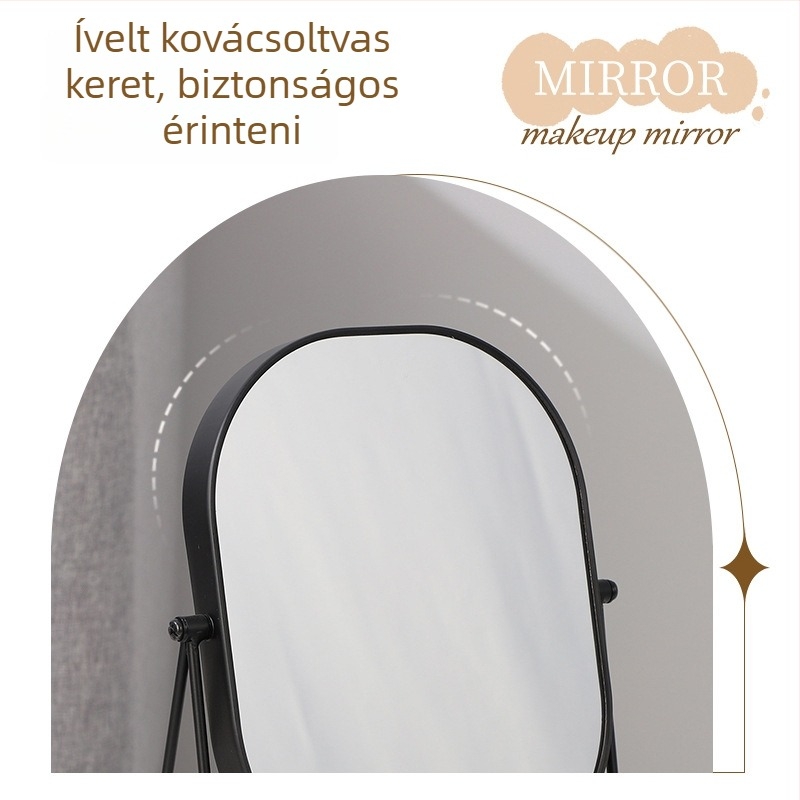 Otthoni használatra tervezett álló sminktükör nagyítóval, letisztult и luxus megjelenésű