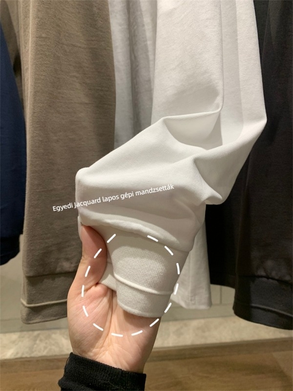 Férfi hosszú ujjú póló Henley gallérral, khaki retro, egyszínű, pamut
