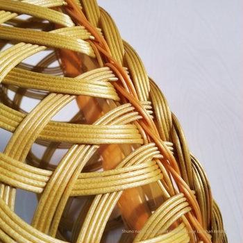 Hosszú rattan tárolókosár otthoni rendszerezéshez