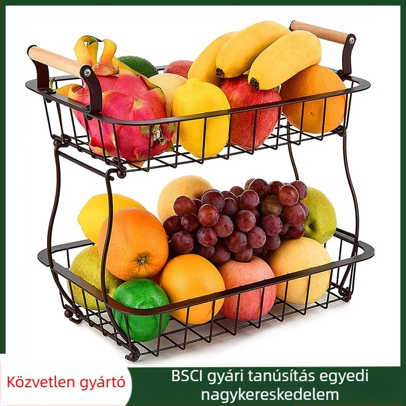 Solno egyedi tervezésű, modern kovácsoltvas gyümölcskosár nappalihoz, háztartási használatra, gyümölcsök, magvak és nassolnivalók tárolására