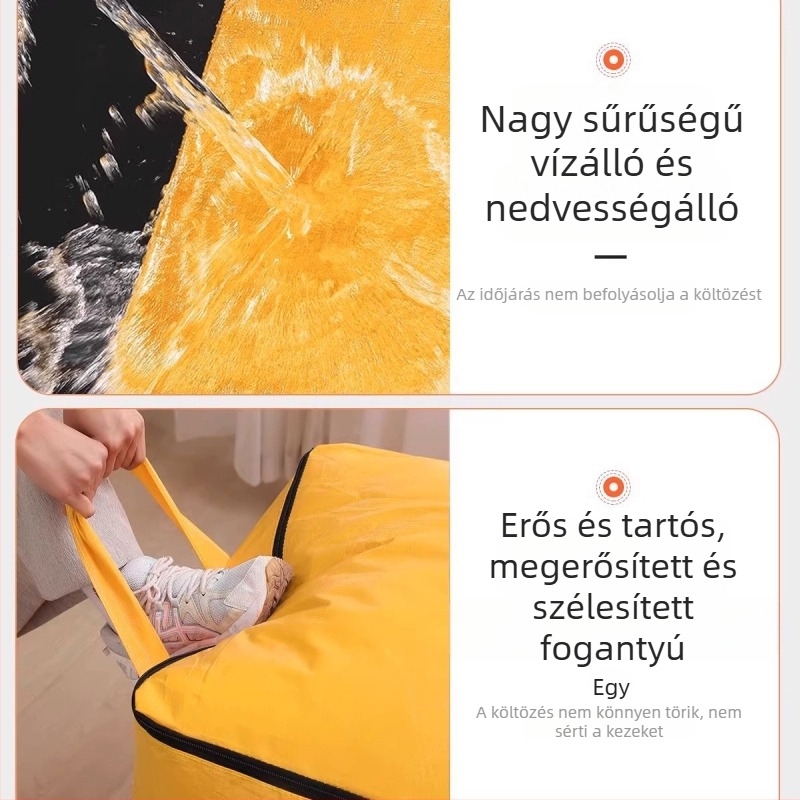 Nagy kapacitású ruhatároló táska rendezővel