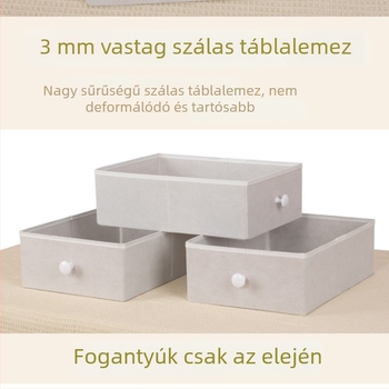 Összehajtható tároló doboz nem szőtt anyagból, nagy kapacitású, otthoni használatra, fiókos stílusú szervező