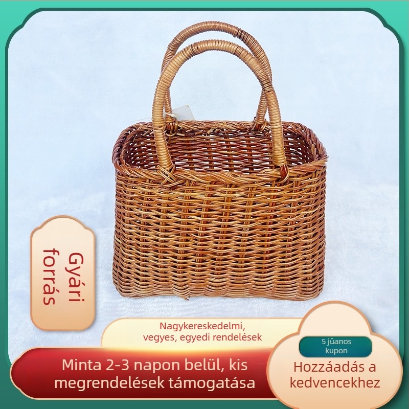 Mooncake kosár raffia-huzallal, friss tároló kosár, bambusz fonott zongzi kosár, ajándék kosár, japán stílusú raffia, kézben tartva