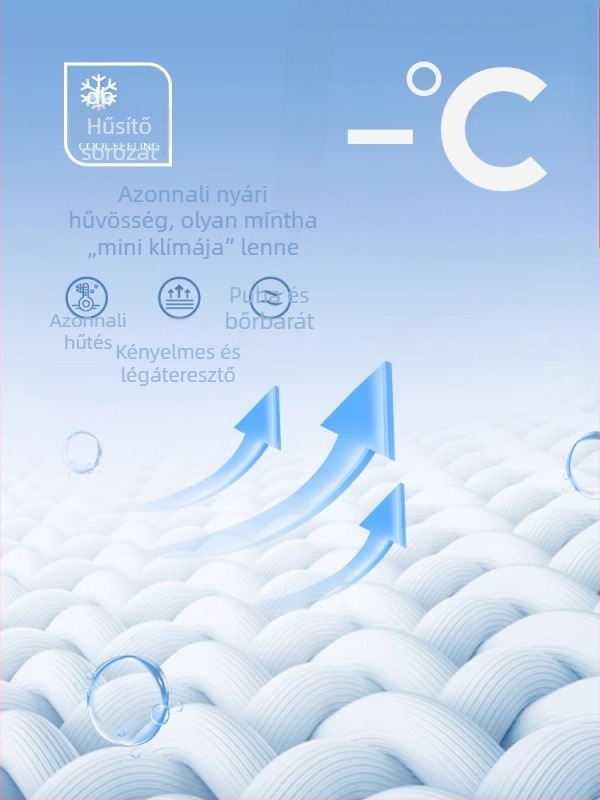 Férfi ice silk rövid ujjú felső, könnyű nyári darab, geometriai mintával, testhez álló szabás, pamut-nylon keverék