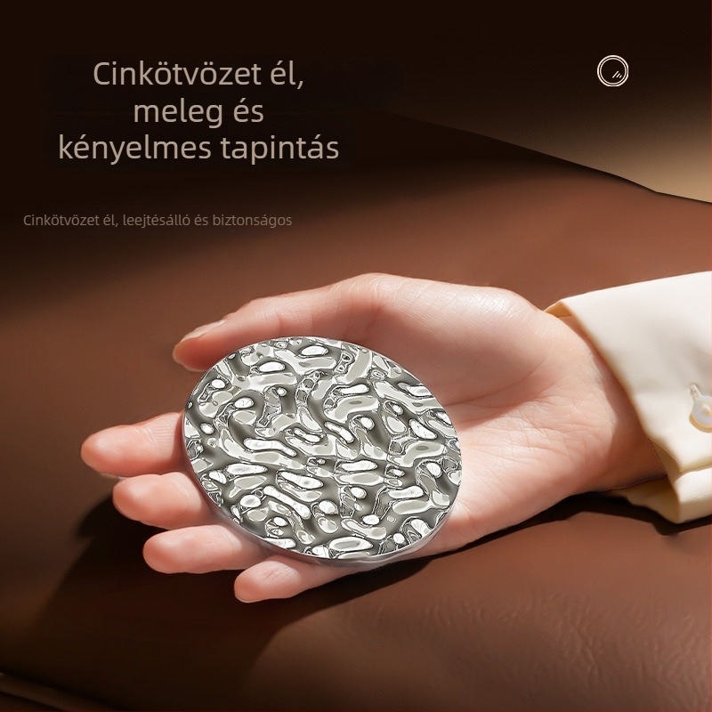 Kisméretű, kétoldalas, összecsukható sminktükör, cink ötvözetből, HD minőség