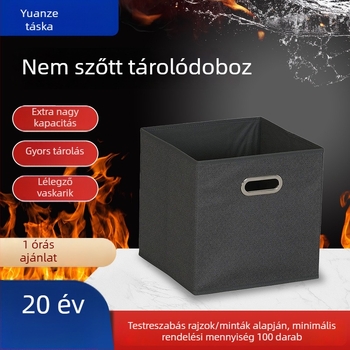 Személyre szabható ruhatároló doboz, összecsukható, nagy kapacitású, nem szőtt textilből