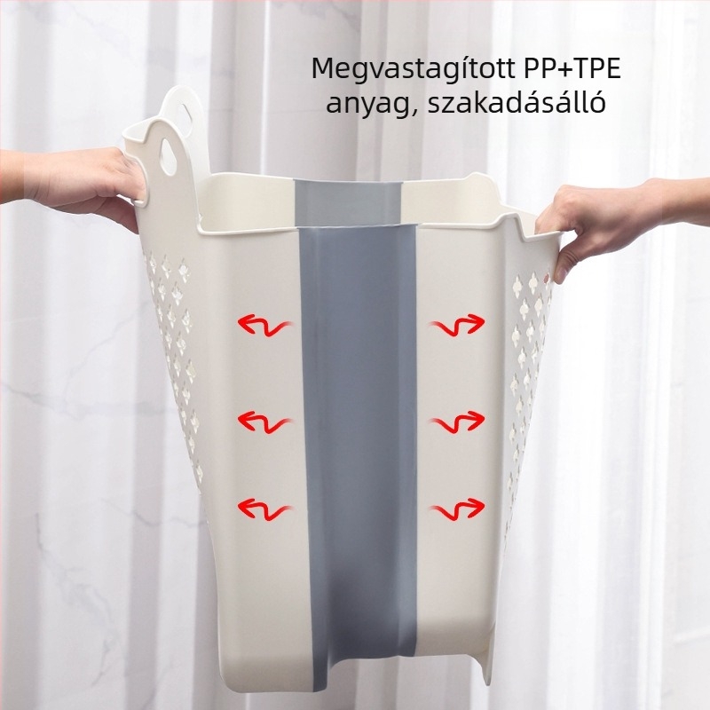Összecsukható falra szerelhető szennyesruha-kosár, hordozható ruhatároló nagy kapacitással, otthonra, hálószobára és fürdőszobára