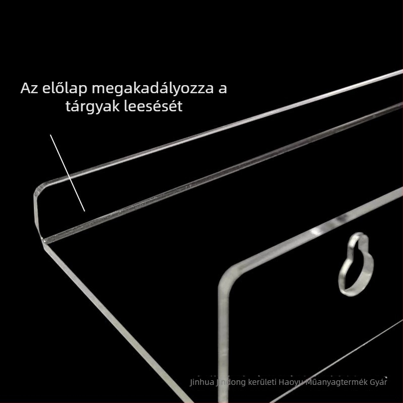 Akril U-formájú falra szerelhető kozmetikai tároló fúrás nélkül, fürdőszobába