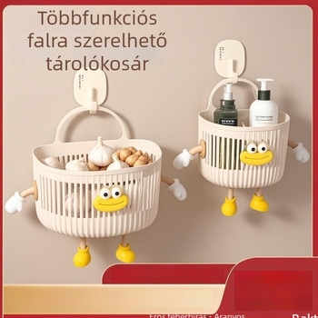 Többfunkciós kis függőkosár fürdőszobába és kollégiumba, falra szerelhető, 6 szintű tároló