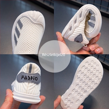 Gyerekeknek készült lélegző mesh tornacipő slip-on, puha talppal, csúszásmentes, uniszex, tavasz–ősz 2026