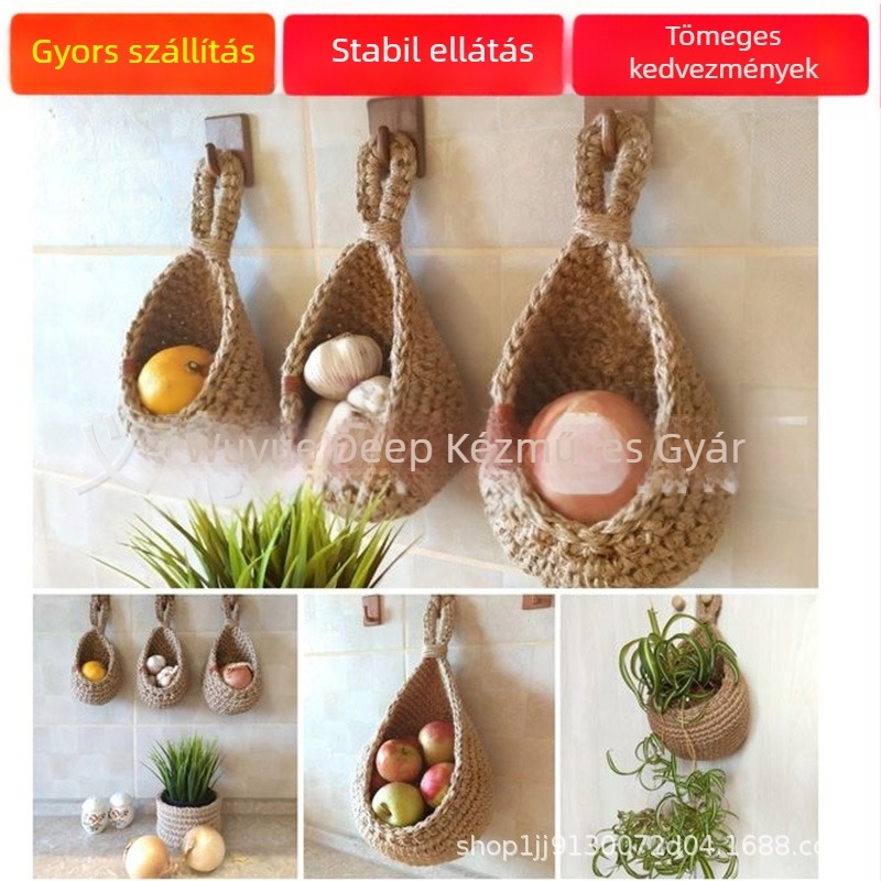 Fali függő kosár zöldségek és gyümölcsök