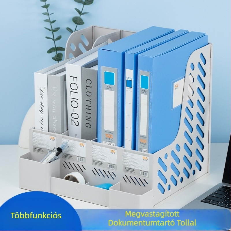 Többcélú iratszervező íróasztalhoz – dokumentum- és könyv tároló otthoni és diák használatra