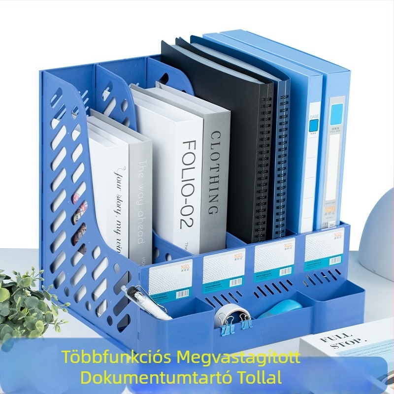 Többcélú iratszervező íróasztalhoz – dokumentum- és könyv tároló otthoni és diák használatra