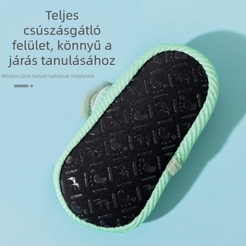 Baba beltéri járócipő, lélegző, csúszásmentes, rajzfilm mintás, nyárra